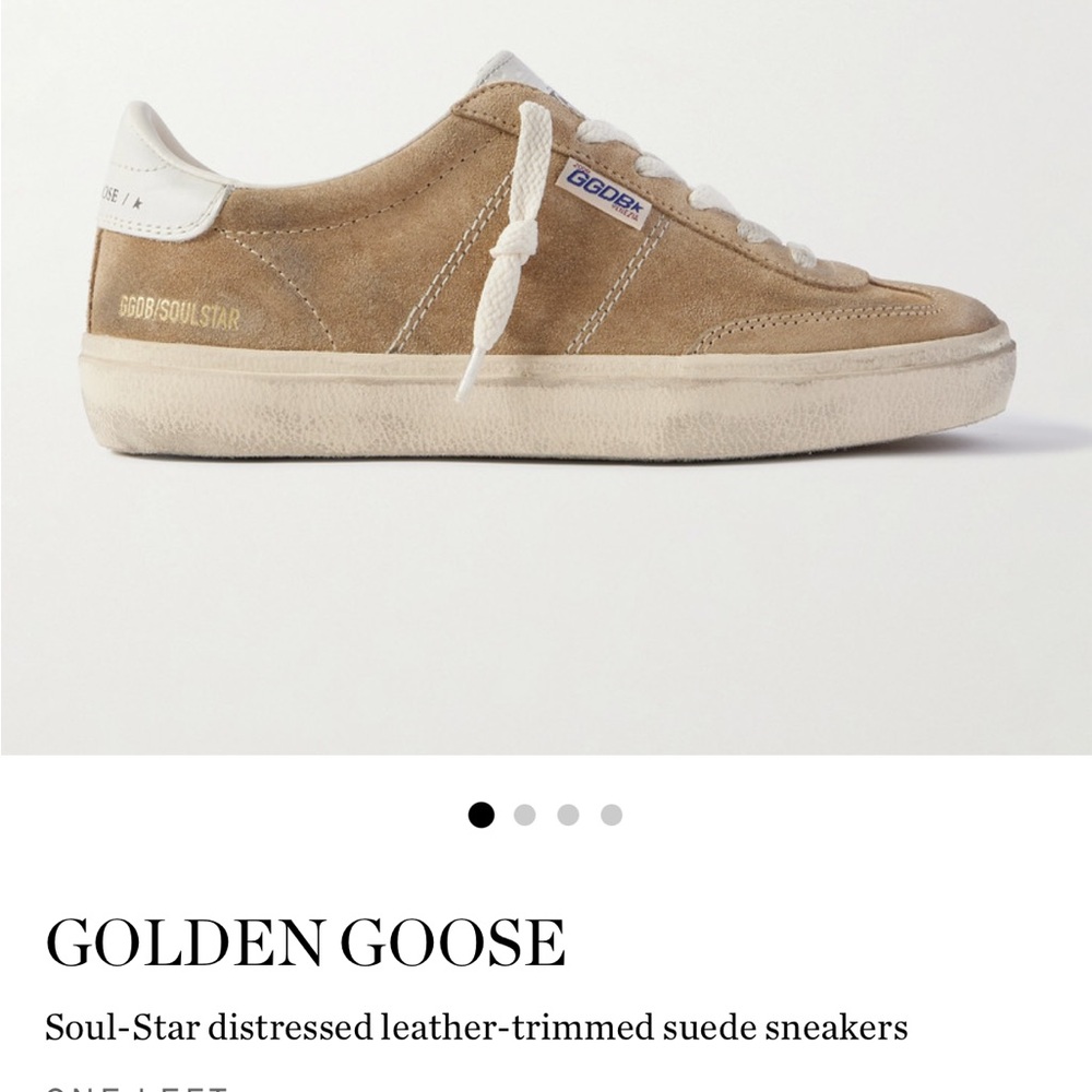 Golden Goose Tan Suede Sneakers with White Details - in great shape.